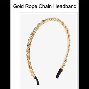 ❌❌SOLD❌❌NWT Express Gold Rope Chain Headband